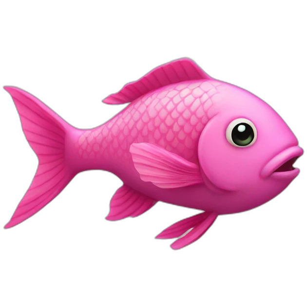 Pink fish emoji