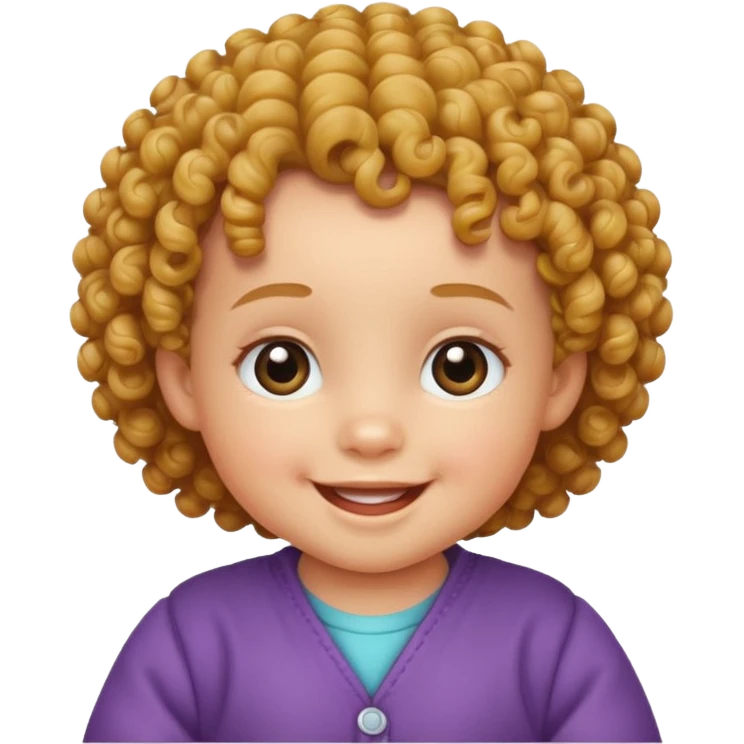 curly hair baby emoji