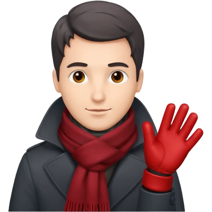 man in winter outfit emoji