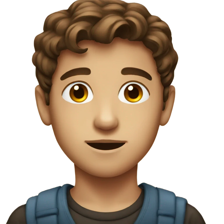 brown haired boy portrait emoji