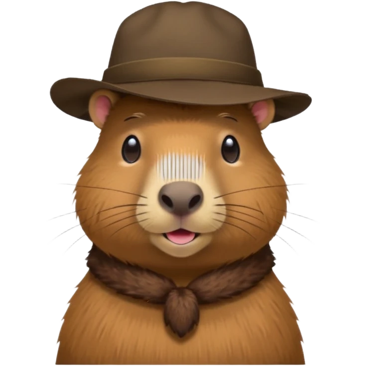 Capibara with a hat emoji