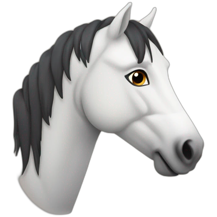 Caballo percherón de peluche emoji