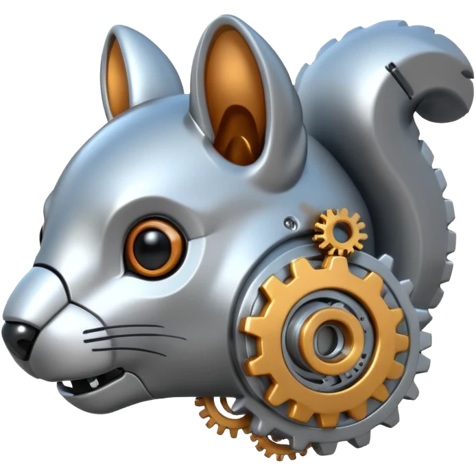 robott squirrel head emoji