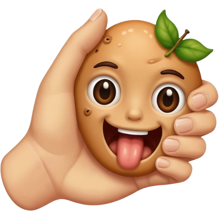 A hand flickig a booger emoji
