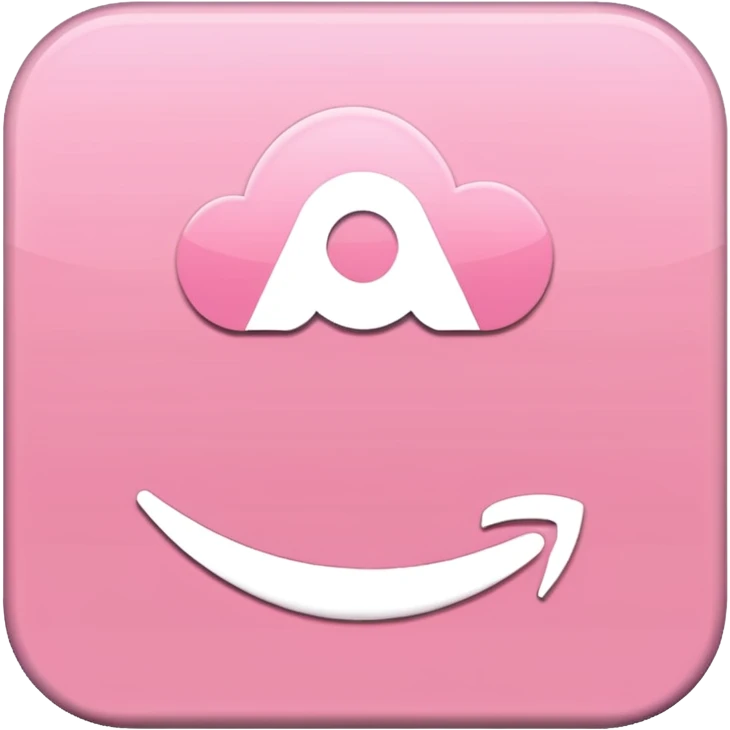 amazon prime video aesthetic logo in pastel pink emoji