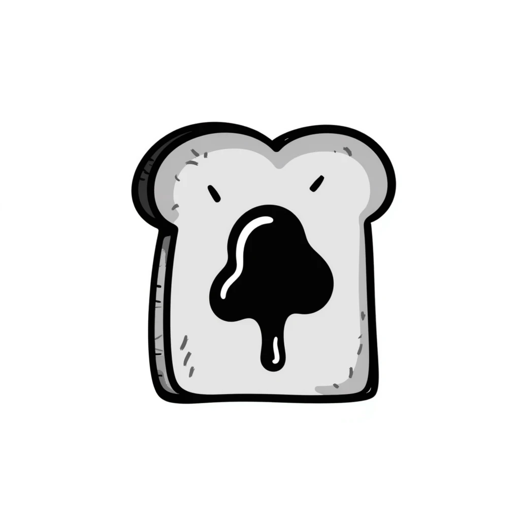 melting butter pat on toast emoji