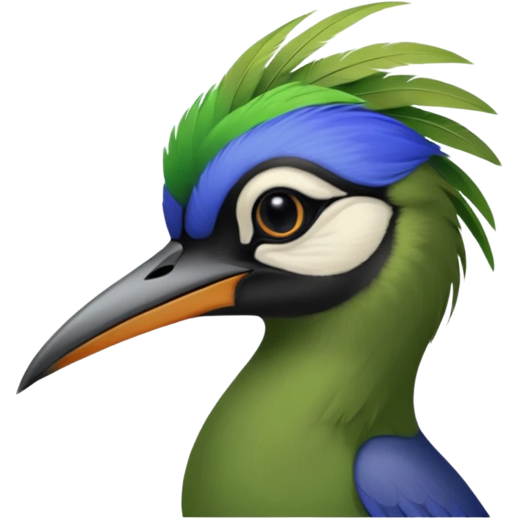 Blue Sicklebill headshot emoji