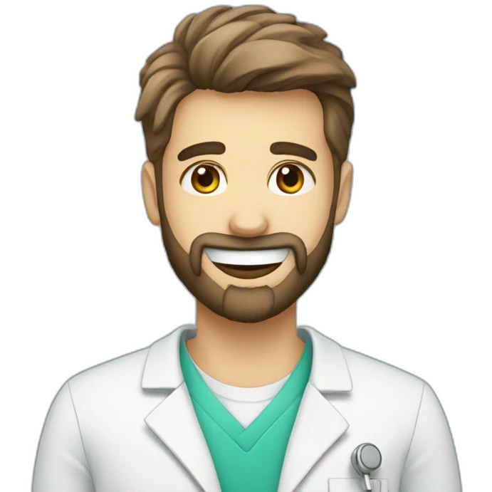 Dental Student with a beard emoji