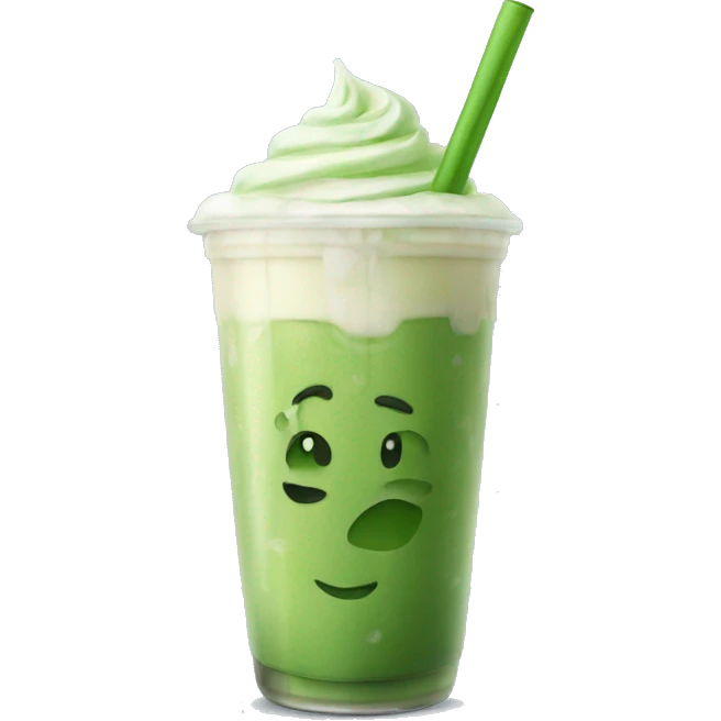 Iced matcha latte emoji