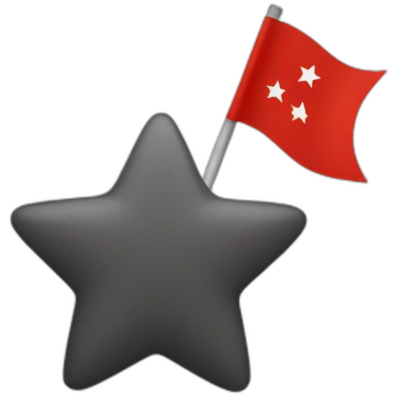 red-flag-five-pointed-star emoji
