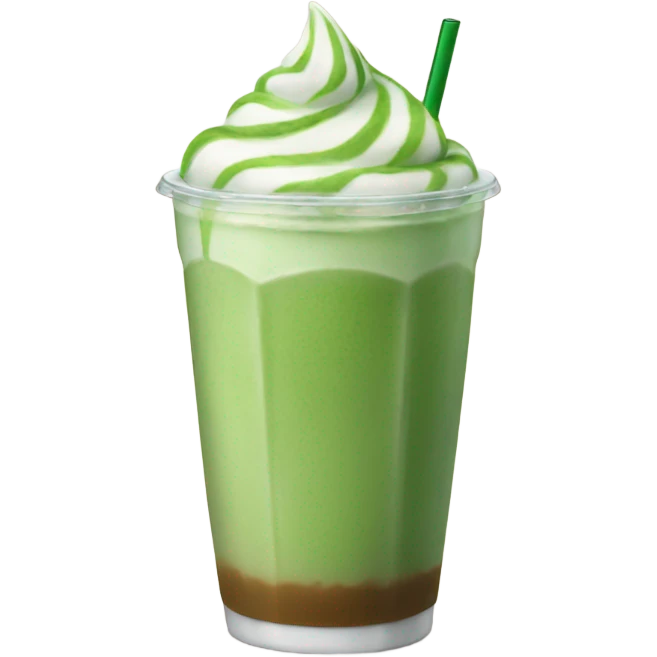 An iced matcha latte emoji
