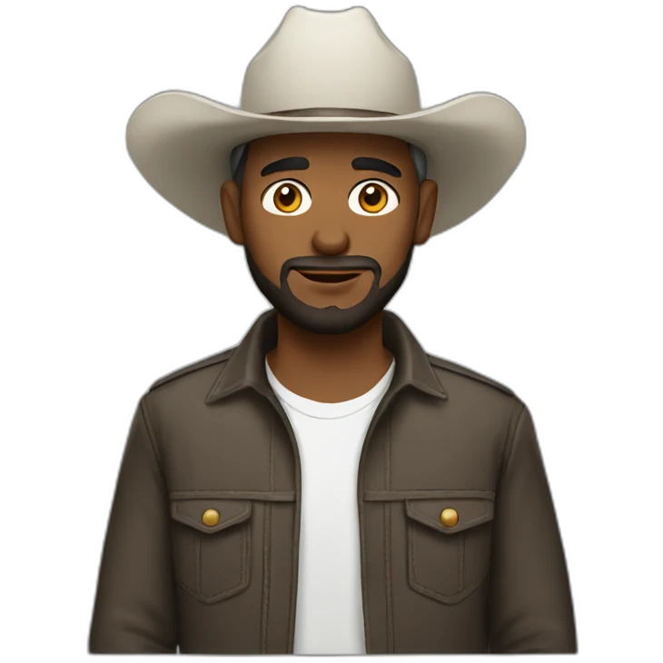 white muslim cowboy emoji