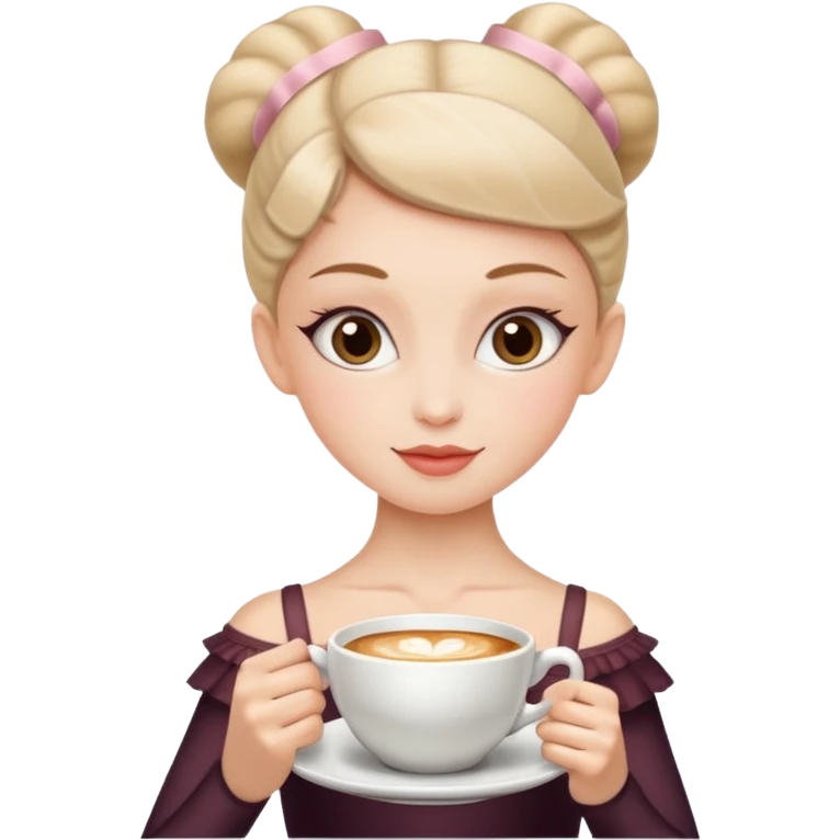 Балерина пьет капучино emoji