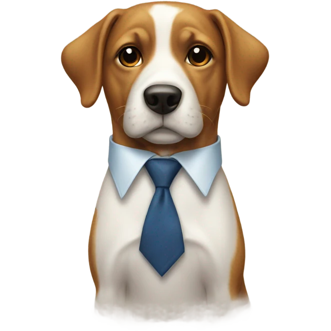 Dog with tie emoji