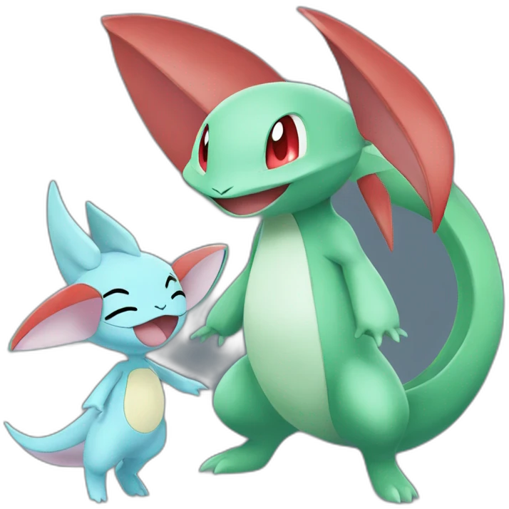 POKEMON GARDEVOIR PLAYING WITH SALAMENCE emoji