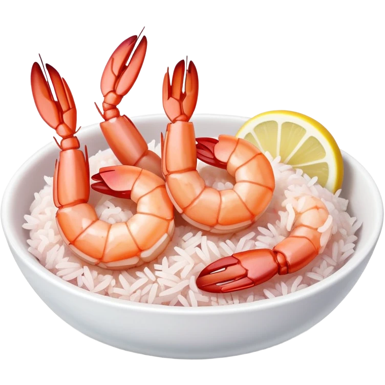 Grilled shrimp with rice emoji