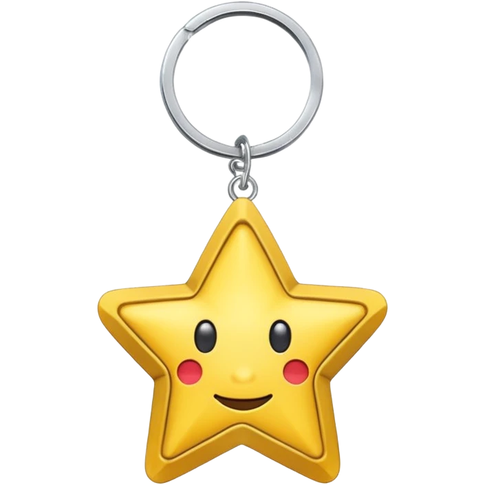 star shaped keychain emoji