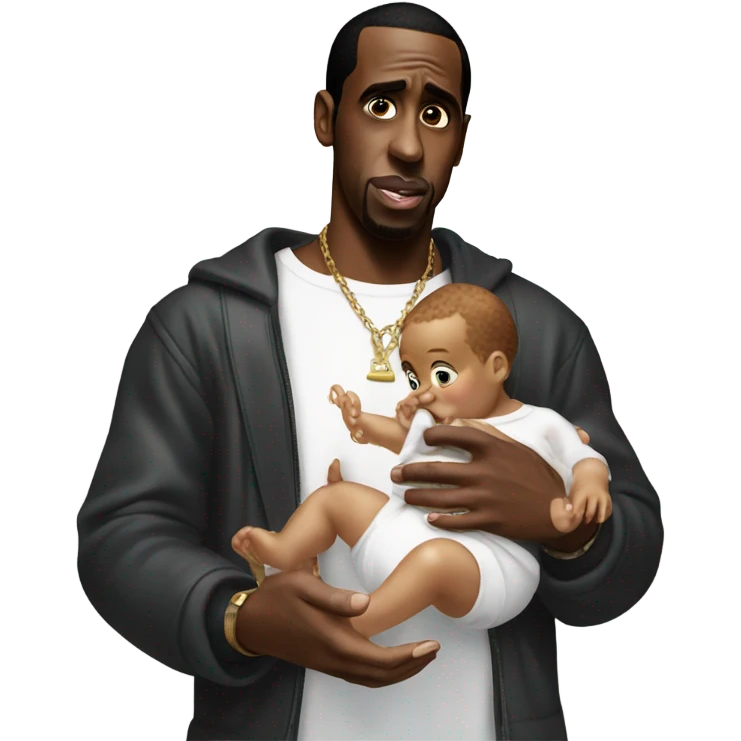 P diddy holding baby oil emoji