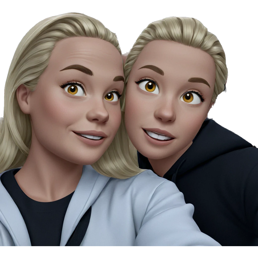 crowd of girls with blonde hair emoji