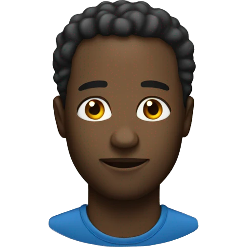 black man on a dingy emoji