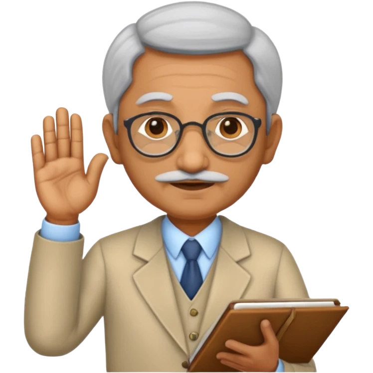old indian male teacher emoji
