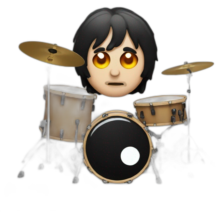 Keith Moon behind His drum set emoji
