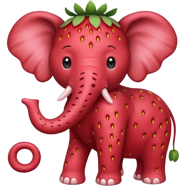 Make a  strawberry elephant emoji