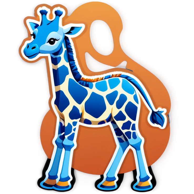 Blue giraffe emoji