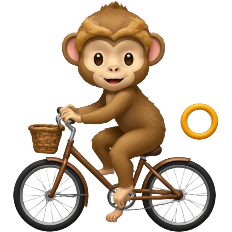 monkey riding a bicycle emoji