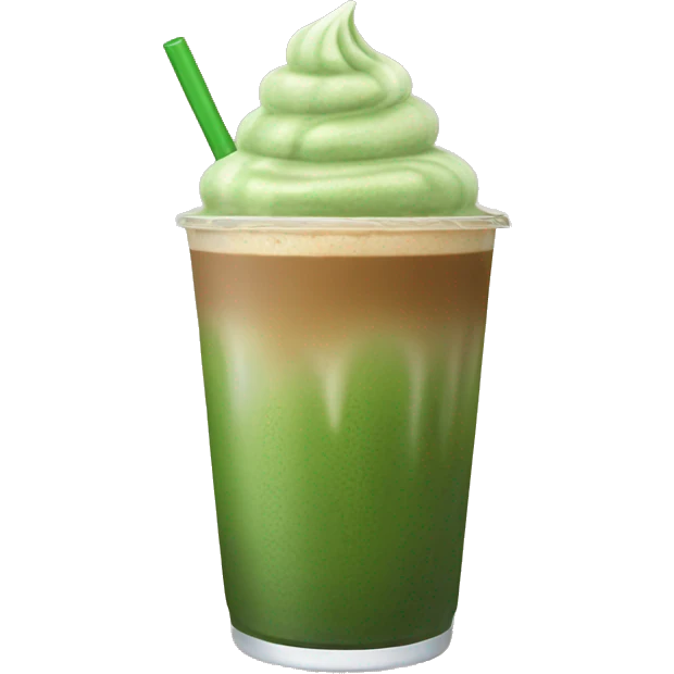 Matcha iced coffee  emoji