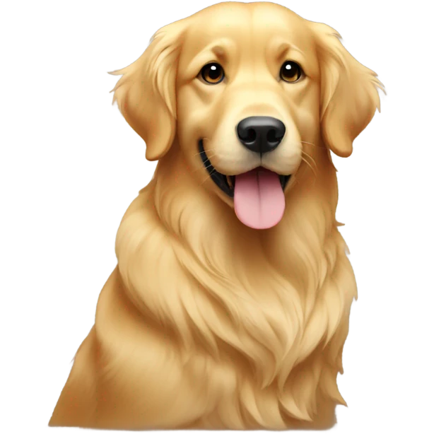 Golden retriever saying thank you emoji