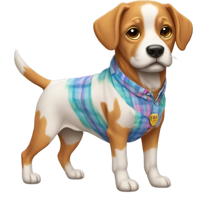 Dog wearing shirts emoji