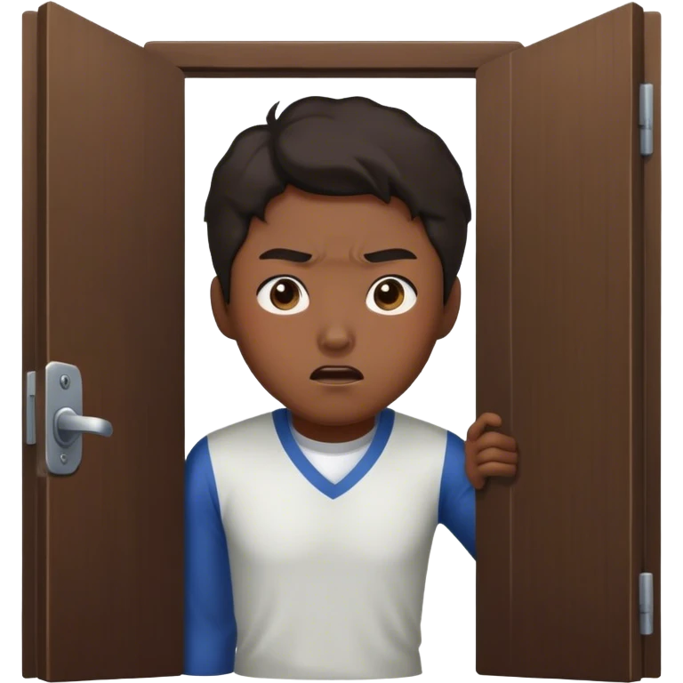 korean man escape door emoji