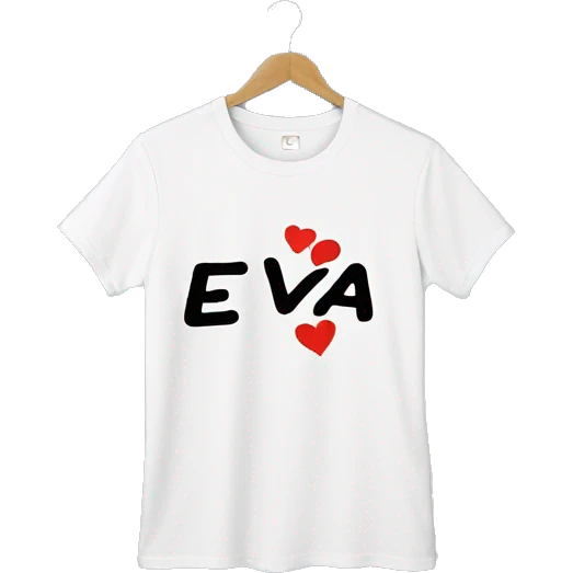 T-shirt with the inscription “I ❤️ eva” emoji