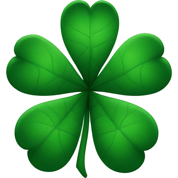 Black 4 leaf clover  emoji