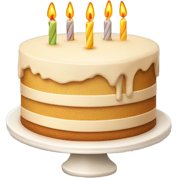 Aestetic beige birthday cake  emoji