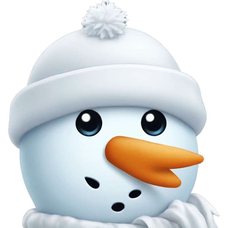 Snowman wearing cap emoji
