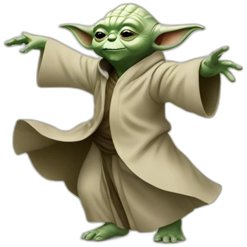Yoda dancing in paris emoji