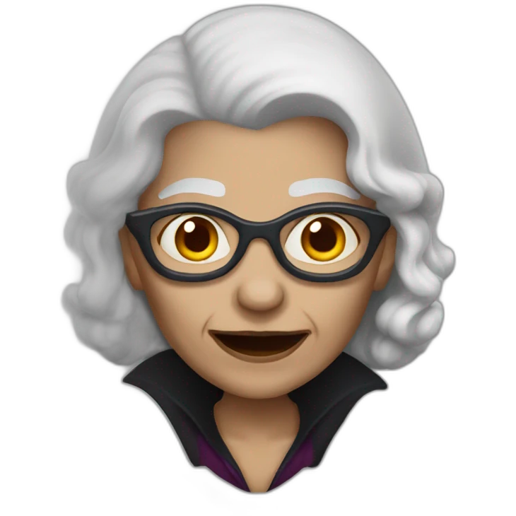 vampire granny dark emoji