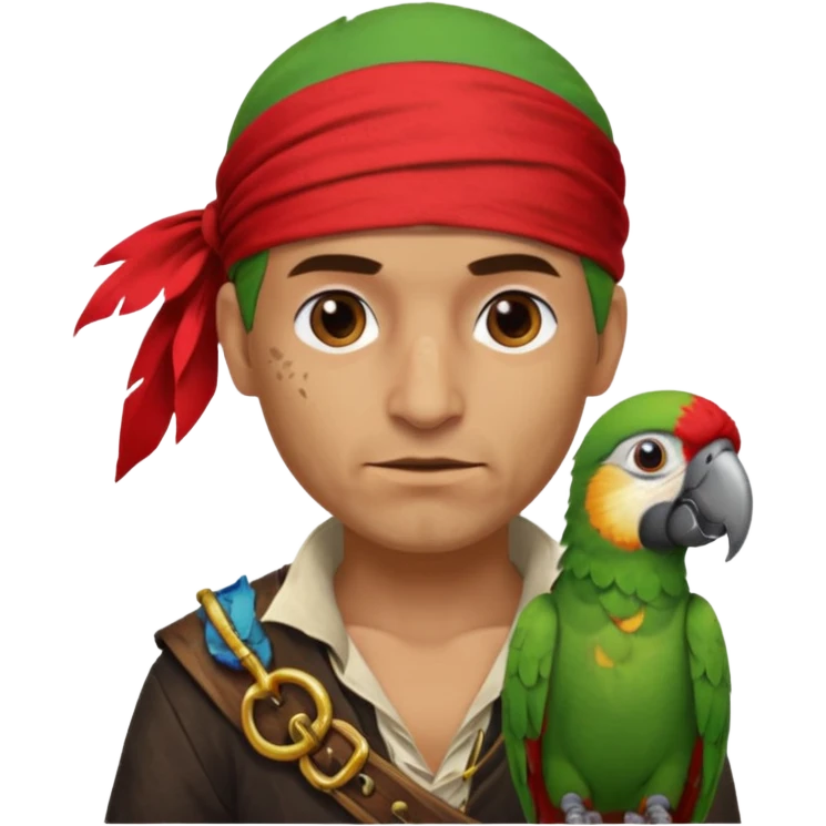 pirate and parrot emoji