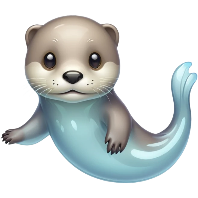 Otter ghost emoji