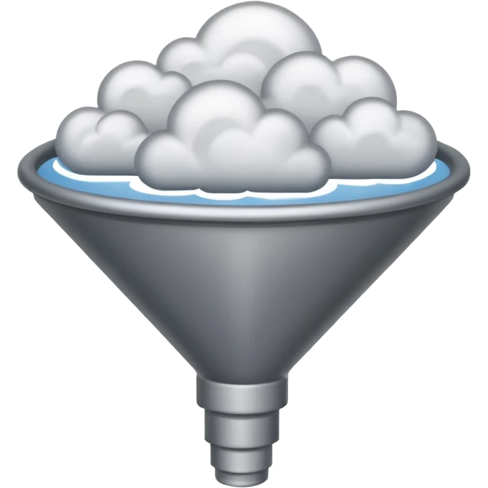 A developing funnel touching down from storm clouds. emoji