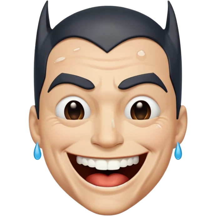 Batman crying with laughter emoji