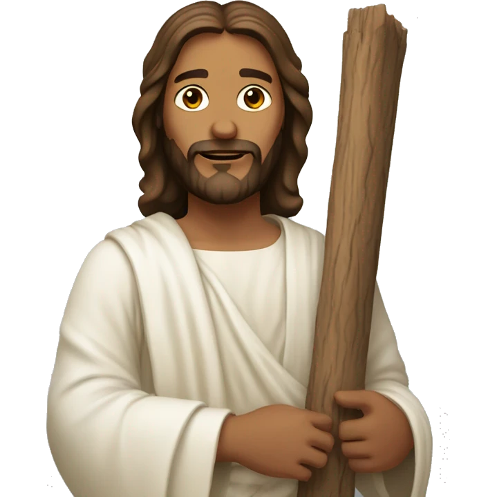 jesus holding wood emoji