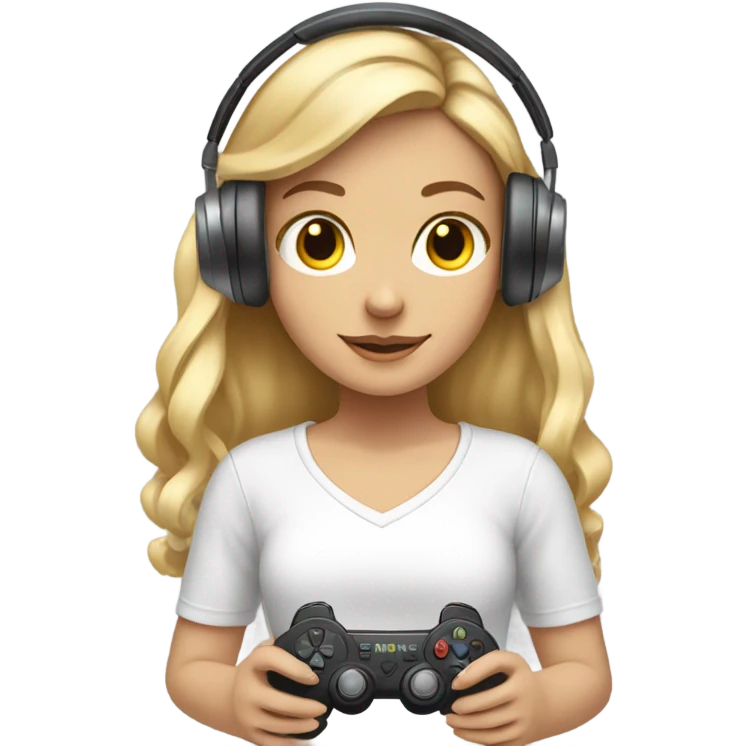 Blonde gamer girl emoji