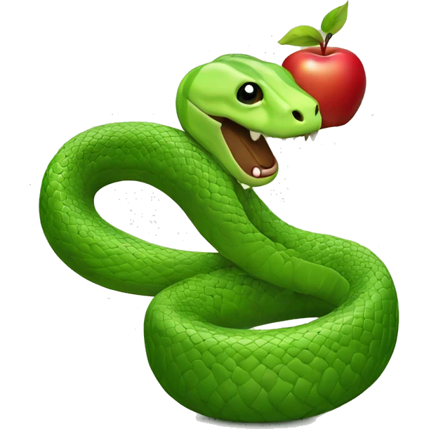 snake and apple together - snakeapple / Snake in the form of an apple emoji