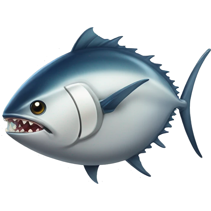 A Zipper-Mouth Faced tuna  emoji