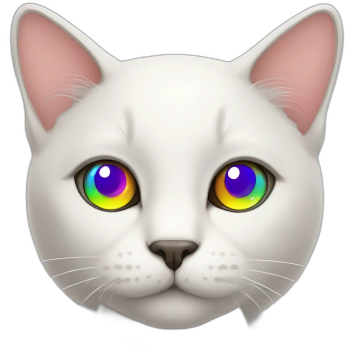 cat with rainbow eyes emoji