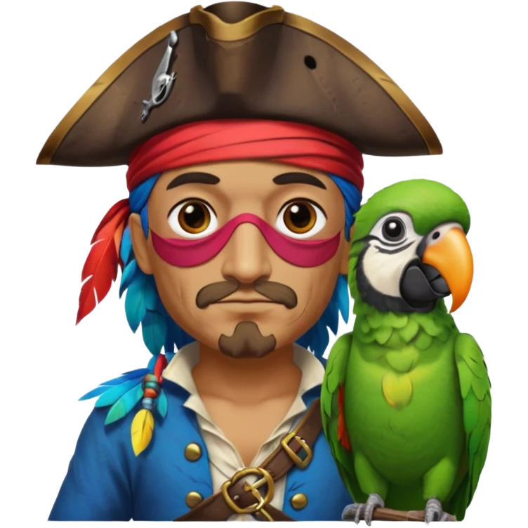 pirate and parrot emoji