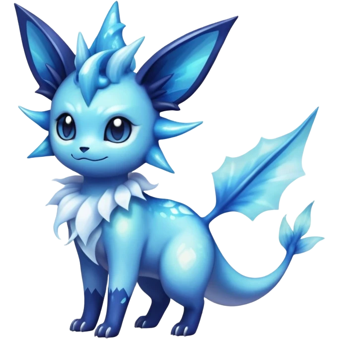 Nebulae Noibat-Vaporeon-Meowstic-Fakémon-hybrid-creature (full body)  emoji